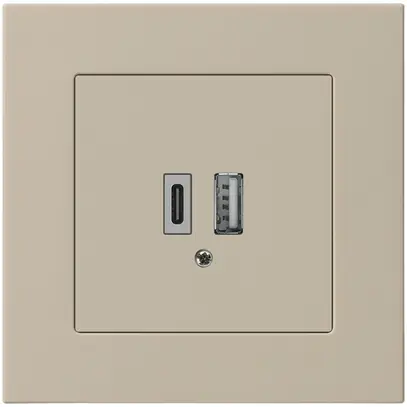 Prise de charge USB ENC kallysto.pro 18W PD 1×type A 1×type C beige 