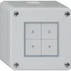 Interruttore per tapparelle AP robusto IP55 grigio con 4 tasti di comando 