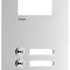 Plaque frontale Hager intercom mono 4× 150×318×32mm acier affiné 