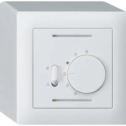 Thermostat AP Hager kallysto, avec interrupteur chauffage/refroidissement, blanc 