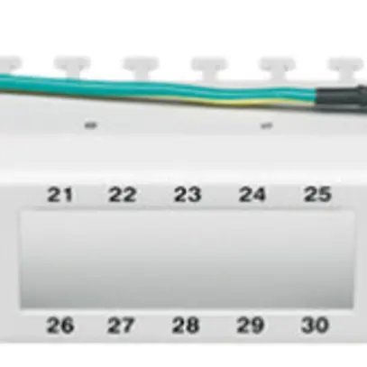 Voice-Panel 19" Hager HMS 50 Port unbestückt vernickelt 