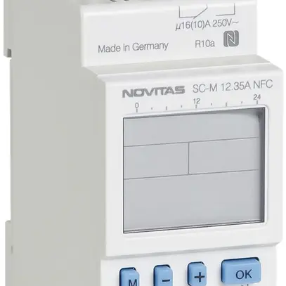 Interrupteur horaire hebdomadaire AMD NOVITAS SC-M 12.35A NFC 230V 2-canal astro 