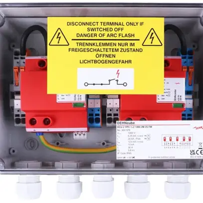 Coffret de raccordement générateur DEHN/elvatec SE DCU 2 YPV 1+2 1000 2M 2S FM 