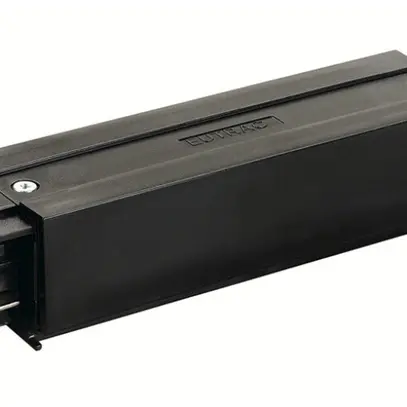 Raccordo longitudinale SLV per binario conduttore EUTRAC, con alimentazione nero 