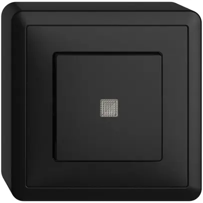 Poussoir AP EDIZIOdue LED jaune ARK noir 