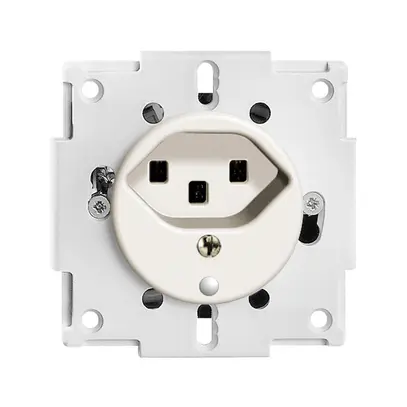 Presa INS FH T23 16A bianco, con LED verde, mors. innest. 