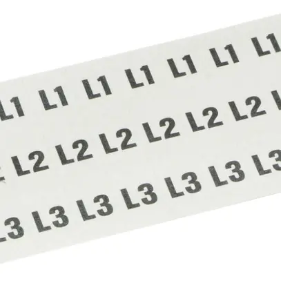 Etiquettes de désignation de phase Hager L1/L2/L3, autocollant, feuille à 10 pcs 