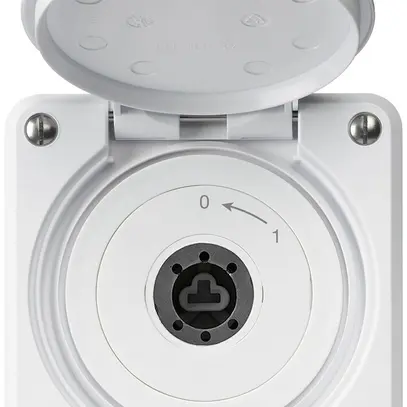 Contatto rotativo a chiave INC robusto IP55 bianco c.operchio senza cilindro 2P 