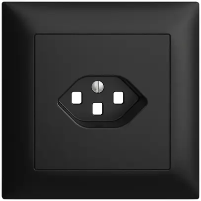 Kit frontal ENC EDIZIOdue noir 88×88mm 1×T23 