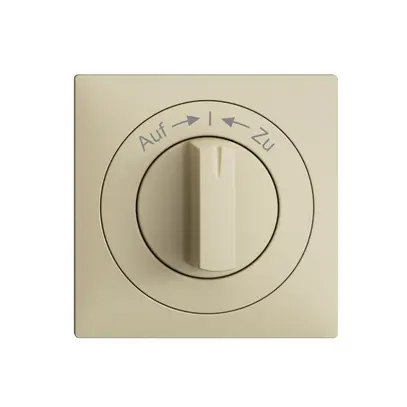 Kit frontal EDIZIOdue Auf->I<-Zu vanille 60×60mm pour contact pivotant 