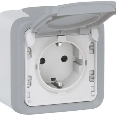 Presa AP PLEXO DE LNPE grigio 16A 250V 