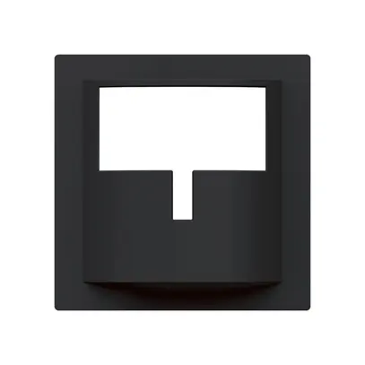 Plaque frontale Hager kallysto H pour détecteur de mouvement noir 