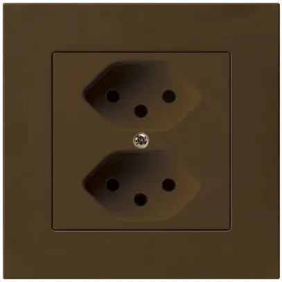 Prise ENC kallysto.pro 2×T13 brun avec sécurité enfants 