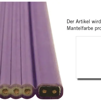 Câble plat Woertz Combi 5×2.5+2×1.5mm² PVC blanc Eca 