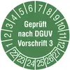 Plaquette d'essai CIMCO "Geprüft nach DGUV V3 2022" Ø20mm vert 