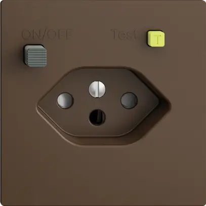 Presa INC EDIZIOdue T13 FI 30mA F, shutter coffee 