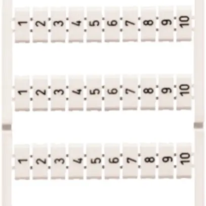 Bezeichnungskarte WAGO 1…10 weiss 