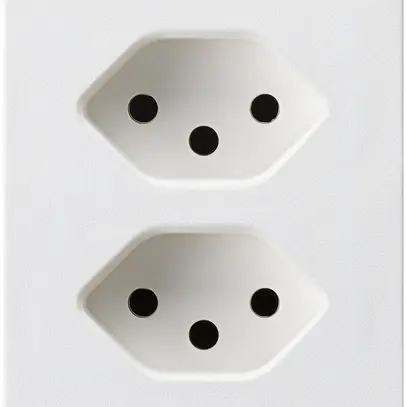 Presa FLF Hager 2×tipo 13 D bianco 