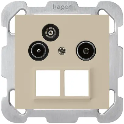 Prise pour antenne ENC R/TV/données kallysto HMS B 2GHz 10.5db beige 