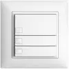 Poussoir univ. ENC 3×1t bornes enf. EDIZIOdue blanc, sans LED 
