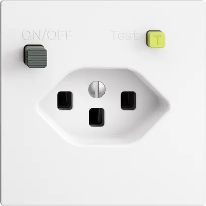 Presa INC EDIZIOdue T23 FI 30mA F, shutter bianco 