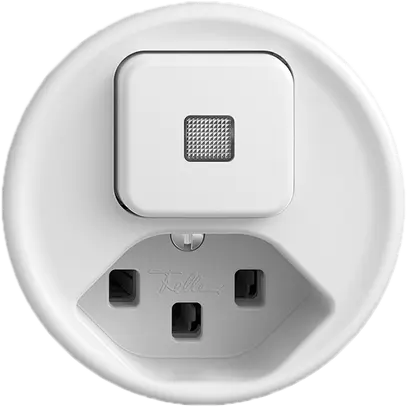 Combinazione lum.3/1L+T23 16A bianco STANDARDdue, con lente, LED giallo 