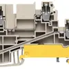 Borne multi-étage Weidmüller WDK /L/L/PE connexion à vis 2.5mm² 3 étages beige 