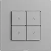 Comando per interruttore tapparelle 2c/4t Edue Wiser silver 