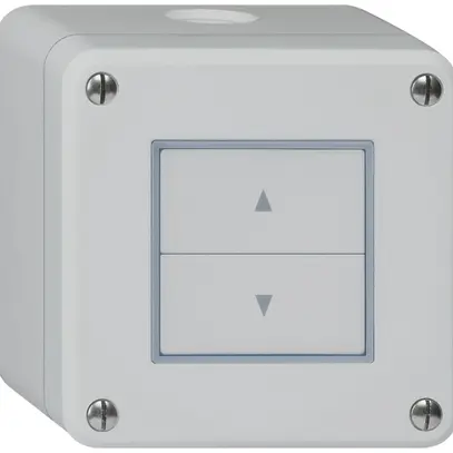 Interruttore per tapparelle AP robusto IP55 grigio con 2 tasti di comando 