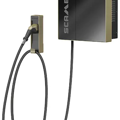Station de charge murale Scame BE-D 25kW 60ADC 1×T2 CCS 4.5m IP55 