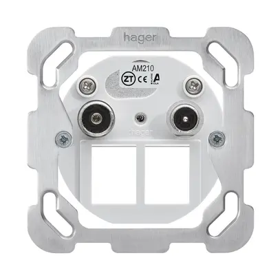 Inserto per presa multimedia Hager R/TV montaggio F 10.5dB 2GHz 