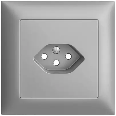 Kit frontal ENC EDIZIOdue silver 88×88mm 1×T13 avec shutter 