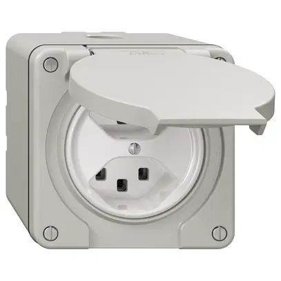 Prise NAP NEVO, 2×T23, IP21, gris clair 