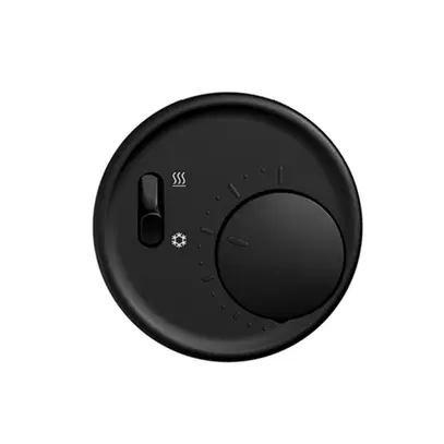 Kit de recouvrement p.thermostat STANDARDdue, a.interrupteur, Ø60mm, noir 