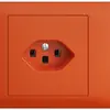 Prise INC EDIZIOdue T23 16A orange, 45…69mm, avec bornes enfichables 