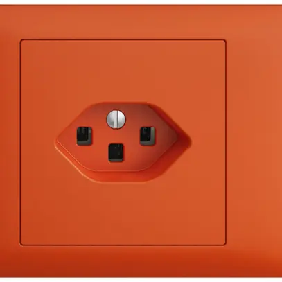 Prise INC EDIZIOdue T23 16A orange, 45…69mm, avec bornes enfichables 
