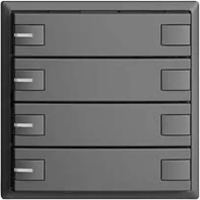 Poussoir KNX RGB EDUE, 250mW, a.LED RGB, 4×poussoir, comm.2×touches, grf 