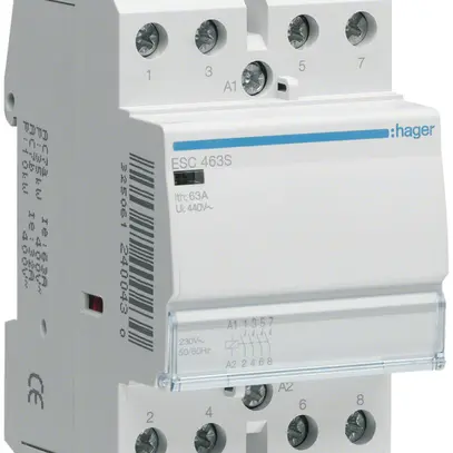 Contattore AMD Hager 230VAC 4 chiusura 0 apertura 63A senza ronzio 3UM 