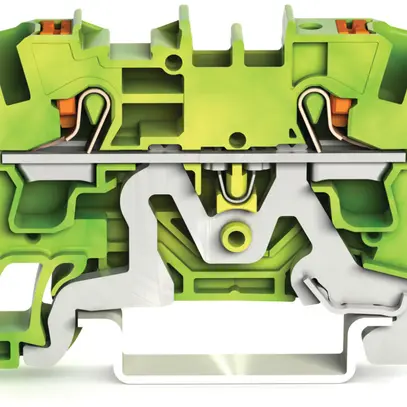 Morsetto di protezione WAGO TOPJOB-S 4mm² 2L verde/giallo serie 2204 