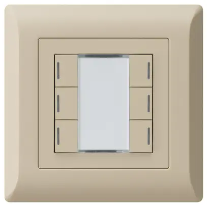Poussoir ENC kallysto.line KNX 6×LED RGB s/e-link beige 
