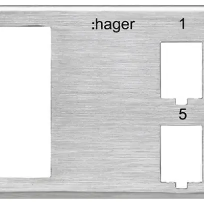 Modulo base Hager HMS 8×RJ45 Keystone, 2×FLF grd.I, grigio 
