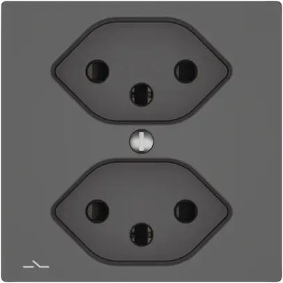 Prise EDIZIO.liv SNAPFIX® 2×T13 1×S avec shutter grf 