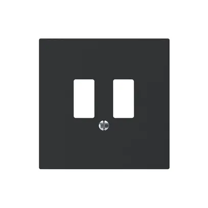 Plaque frontale kallysto pour prise USB noir 
