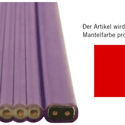 Cavo piatto Woertz Combi 5×2.5+2×1.5mm² PVC rosso Eca 