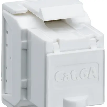RJ45-Modul Hager HMS Kat.6a, UTP, weiss 