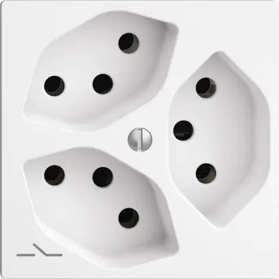 Prise ENC EDIZIOdue 3×T13 blanc 1×S 