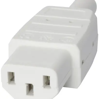Prise d'appareils T113 C13 10A 250V 70°C blanc 