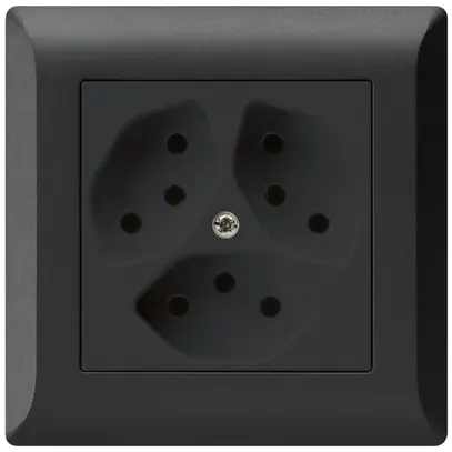 Prise ENC kallysto.line 3×T13 noir 