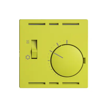 Thermostat EDIZIOdue, a.interrupteur, 60×60mm, lemon 