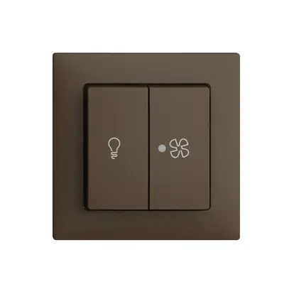 Kit frontale EDIZIOdue coffee 60×60mm bottone doppio 